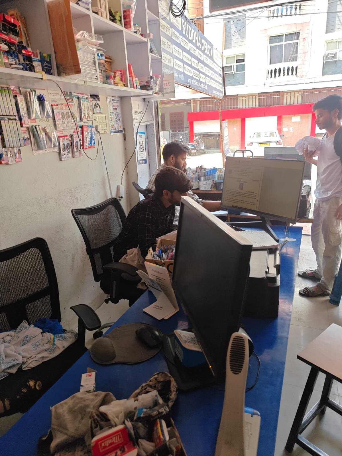 Staff working on computers at Buddha Xerox